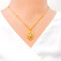 22k-gold-two-tone-faceted-curved-necklace-set