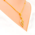  22k-gold-graceful-shiny-twisted-leaf-necklace-set