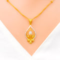 22k-gold-tasteful-reflective-floral-drop-necklace-set