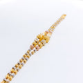 Chic Multi-Tone 22k Gold Beaded Bracelet