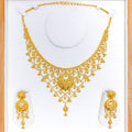 Gorgeous Bridal Set With Hanging Gold Beads