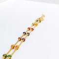 Lovely Two-Row 22k Gold Meenakari Bracelet