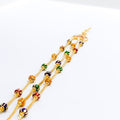 Traditional Decorative 22k Gold Meenakari Bracelet