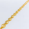 Unique Sparkling Paisley 22k Gold Bracelet