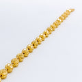 Alternating Sand Finish 22k Gold Bracelet