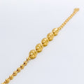 Decorative Oval 22k Gold Bead Bracelet