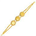 21k-gold-extravagant-triple-flower-bracelet