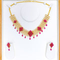 Elevated Ruby Cluster Choker Set