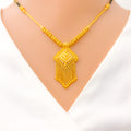 22k-gold-Dazzling Striped Mangal Sutra w/ Dangling Chains