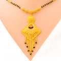 22k-gold-Graceful Elongated Hanging Multi Bead Mangal Sutra