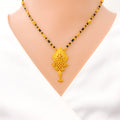 22k-gold-Dainty Floral Dangling Mangal Sutra