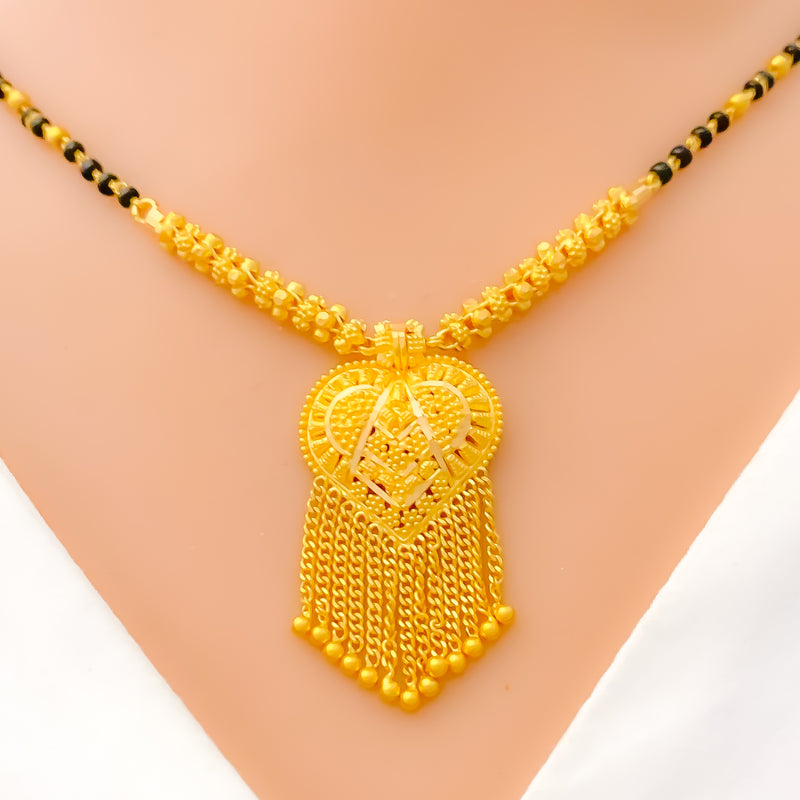 22k-gold-Distinct Heart Shaped Mangal Sutra 