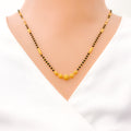 22k-gold-Sleek Wavy Multi Bead Mangal Sutra