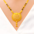 22k-gold-Extravagant Half Dome Floral Mangal Sutra