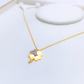 Contemporary CZ Clover Necklace