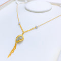 Dangling Oval CZ Necklace