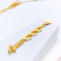 Vibrant Heart Adorned 22k Gold Necklace Set