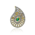 Dazzling Paisley Adorned 18K Gold Diamond Statement Ring 