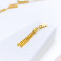 Contemporary Mesh Square 22k Gold Drop Set