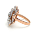 Decorative Decadent 18K Gold Diamond Statement Ring 