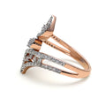 Sophisticated Sparkling 18K Gold Diamond Statement Ring 