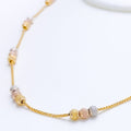 Chic Three-Tone Fancy 22k Gold Chain