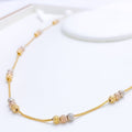 Chic Three-Tone Fancy 22k Gold Chain