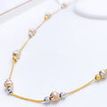Smooth Finish Alternating Sphere 22k Gold Chain
