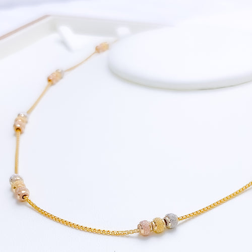 Versatile Lightweight Fancy 22k Gold Chain