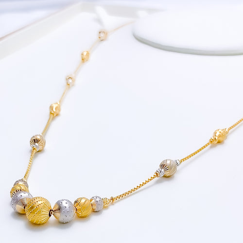 Bold Graduated Sphere 22k Gold Chain