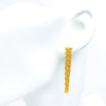 22k-gold-Magnificent Soft Braided Hanging Earrings