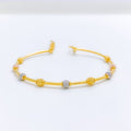 Dainty Alternating Orb Bangle Bracelet