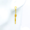 22k-gold-Chic slender Hanging Earrings