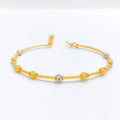 Lightweight Shimmering Bead Bangle Bracelet