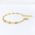 Lightweight Shimmering Bead Bangle Bracelet