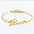 Chic Textured 22k Gold Bangle Bracelet