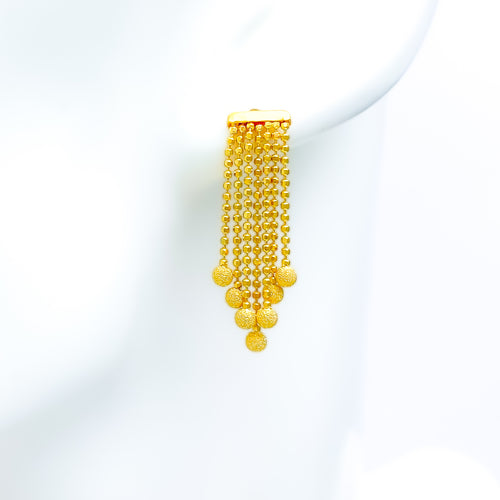 22k-gold-Majestic Hanging Orb Earrings