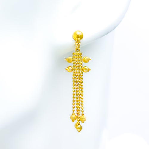 22k-gold-Exclusive Interlinked Beadwork Earrings
