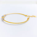 Trendy Tri-Color Bangle Bracelet