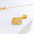 Classy Clover 22k Gold Necklace Set