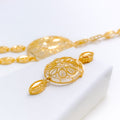 Grand Brooch Adorned 22k Gold Necklace Set