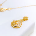 Beautiful Leaf 22k Gold Necklace Set