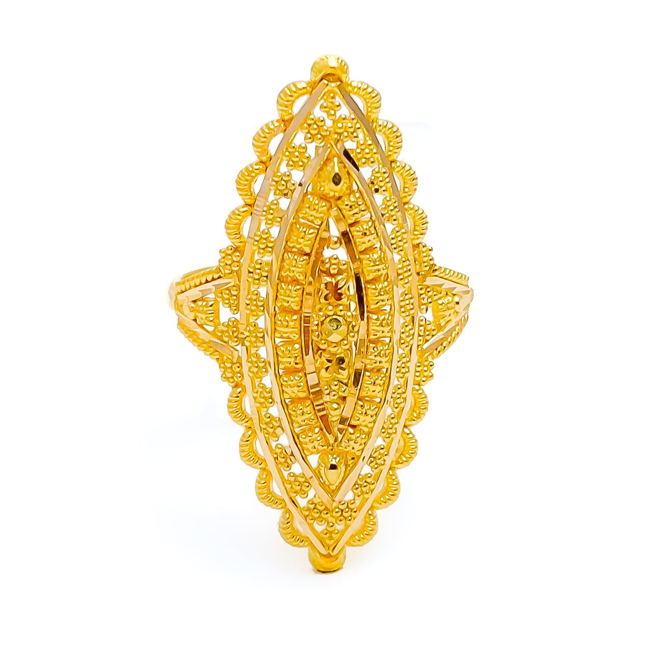 Elongated Refined 22k Gold Ring – Andaaz Jewelers