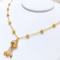 Elegant Hanging Orb 22k Gold Necklace