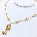 Elevated Sparkling Bead 22k Gold Necklace