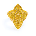 Geometric Exquisite 22k Gold Ring