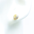 22k-gold-Chic Glowing Orb Earrings