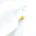 22k-gold-Graceful Wire Almond Earrings