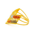 Colorful Lovely 22k Gold Ring