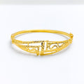 Posh Sparkling 22k Gold Bangle Bracelet